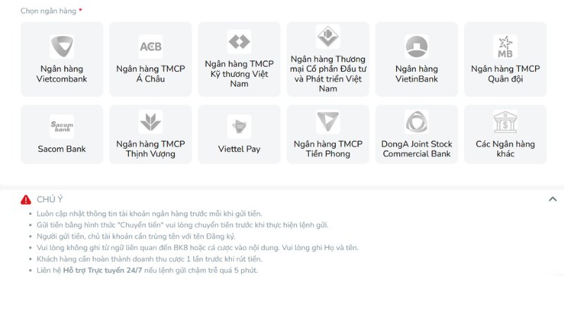Cách nạp tiền BK8 an toàn và chi tiết cho người mới bắt đầu - subida